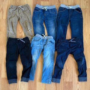 Cat and Jack Jeans Kids Denim and Chino Pants Set Pull On